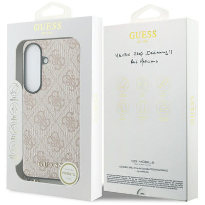 Guess 4G Classic Logo Charm MagSafe Case for Samsung Galaxy S26 - Pink