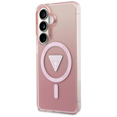 Guess IML Gradient Triangle MagSafe Case for Samsung Galaxy S26 - Pink