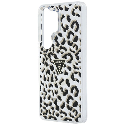 Guess IML Leopard Print Triangle MagSafe Case for Samsung Galaxy S26 Ultra - Black