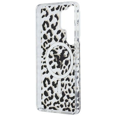 Guess IML Leopard Print Triangle MagSafe Case for Samsung Galaxy S26 Ultra - Black