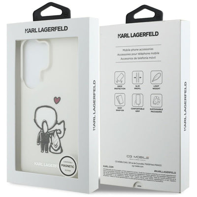 Karl Lagerfeld IML Karl&amp;Choupette MagSafe Case for Samsung Galaxy S26 Ultra - Transparent