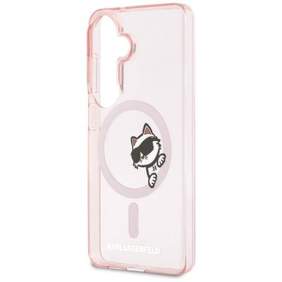 Karl Lagerfeld IML Peekaboo Choupette MagSafe Case for Samsung Galaxy S26 - Pink