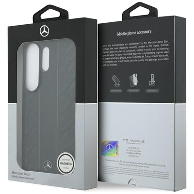 Mercedes Laurel Leaves Vertical Stripes MagSafe Case for Samsung Galaxy S26 Ultra - Black