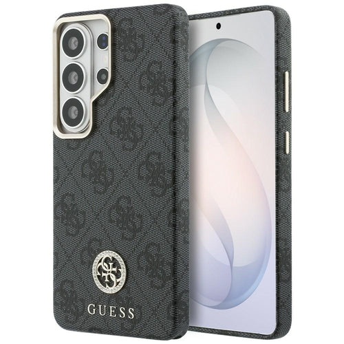 Guess 4G Rhinestone Round Logo MagSafe Case for Samsung Galaxy S26 Ultra - Black