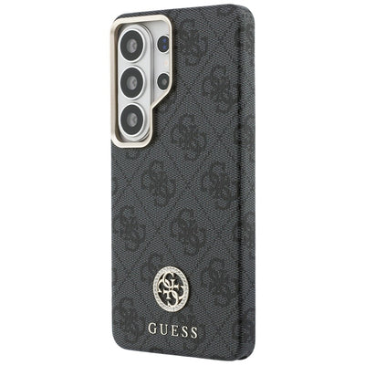 Guess 4G Rhinestone Round Logo MagSafe Case for Samsung Galaxy S26 Ultra - Black