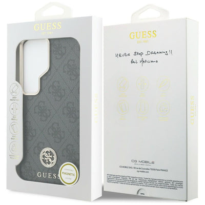 Guess 4G Rhinestone Round Logo MagSafe Case for Samsung Galaxy S26 Ultra - Black