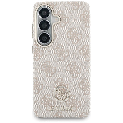 Guess 4G Rhinestone Round Logo MagSafe Case for Samsung Galaxy S26 - Pink