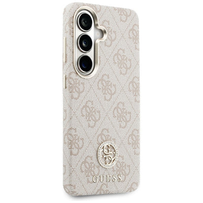 Guess 4G Rhinestone Round Logo MagSafe Case for Samsung Galaxy S26 - Pink
