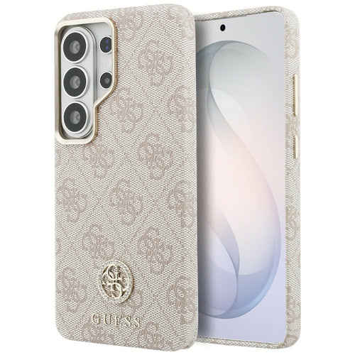 Guess 4G Rhinestone Round Logo MagSafe Case for Samsung Galaxy S26 Ultra - Pink