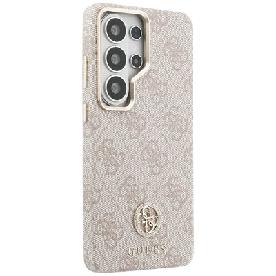 Guess 4G Rhinestone Round Logo MagSafe Case for Samsung Galaxy S26 Ultra - Pink