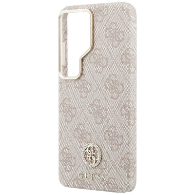 Guess 4G Rhinestone Round Logo MagSafe Case for Samsung Galaxy S26 Ultra - Pink