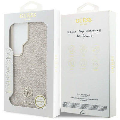 Guess 4G Rhinestone Round Logo MagSafe Case for Samsung Galaxy S26 Ultra - Pink