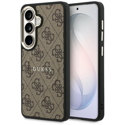 Etui Guess 4G Embossed Ring MagSafe na Samsung Galaxy S26 Plus - brązowe