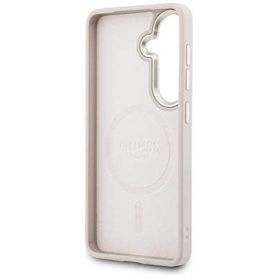 Etui Guess 4G Embossed Ring MagSafe na Samsung Galaxy S26+ - różowe