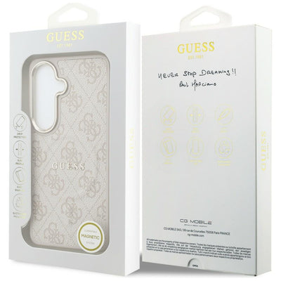 Etui Guess 4G Embossed Ring MagSafe na Samsung Galaxy S26+ - różowe