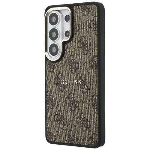 Etui Guess 4G Embossed Ring MagSafe na Samsung Galaxy S26 Ultra - brązowe