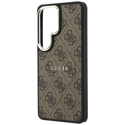 Etui Guess 4G Embossed Ring MagSafe na Samsung Galaxy S26 Ultra - brązowe