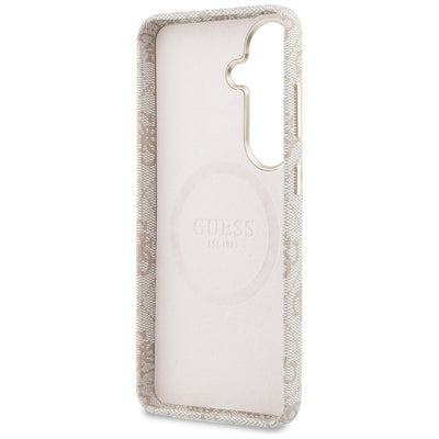 Etui Guess 4G Script MagSafe na Samsung  Galaxy S26 - różowe