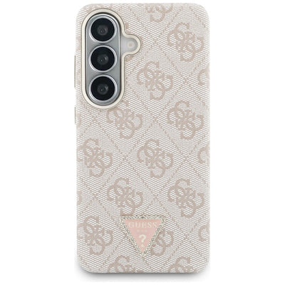 Etui Guess 4G Triangle Logo MagSafe na Samsung Galaxy S26 - różowe
