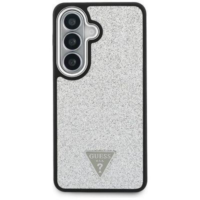 Etui Guess Fixed Glitter Triangle MagSafe na Samsung Galaxy S26 - srebrne