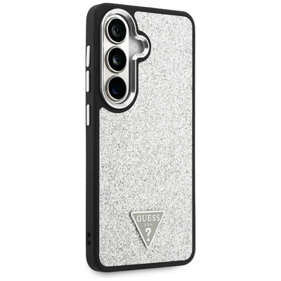 Etui Guess Fixed Glitter Triangle MagSafe na Samsung Galaxy S26 - srebrne