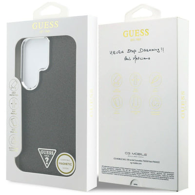 Etui Guess Fixed Glitter Triangle MagSafe na Samsung Galaxy S26 Ultra - czarne