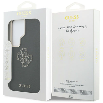 Etui Guess Grained Big 4G Metal Logo na Samsung Galaxy S26 Ultra - czarne