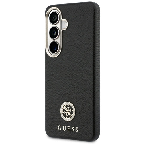 Etui Guess Rhinestone Round Logo MagSafe na Samsung Galaxy S26 - czarne