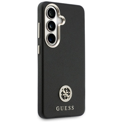 Etui Guess Rhinestone Round Logo MagSafe na Samsung Galaxy S26 - czarne