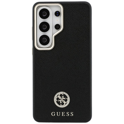 Guess Rhinestone Round Logo MagSafe Case for Samsung Galaxy S26 Ultra - Black