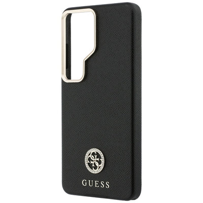 Guess Rhinestone Round Logo MagSafe Case for Samsung Galaxy S26 Ultra - Black