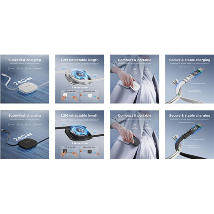 Lenovo Accessories 240W USB-C Retractable Cable (BL) | Lenovo