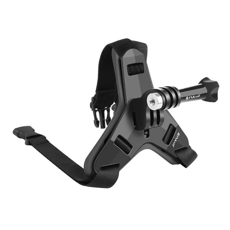 PULUZ helmet chin mount for sports cameras (including X5 / X4, Osmo Action 5 Pro) PU579B - Image 1