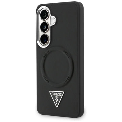 Guess Embossed Ring Triangle Logo MagSafe case for Samsung Galaxy S26 - black