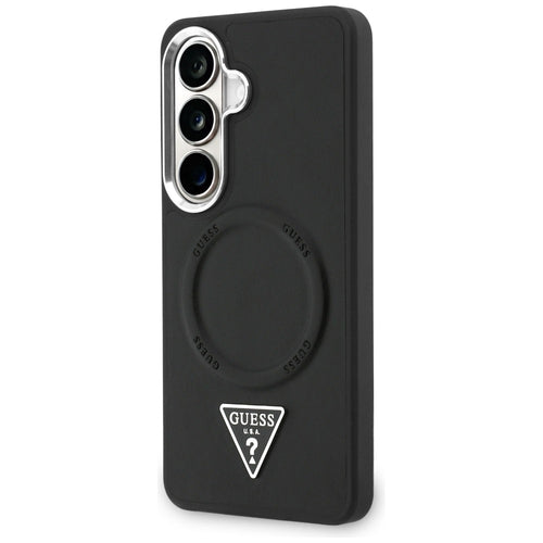 Guess Embossed Ring Triangle Logo MagSafe case for Samsung Galaxy S26 - black