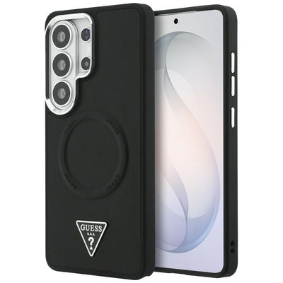 Guess Embossed Ring Triangle Logo MagSafe Case for Samsung Galaxy S26 Ultra - Black
