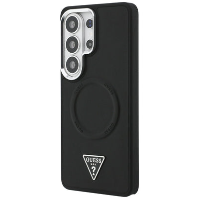 Guess Embossed Ring Triangle Logo MagSafe Case for Samsung Galaxy S26 Ultra - Black