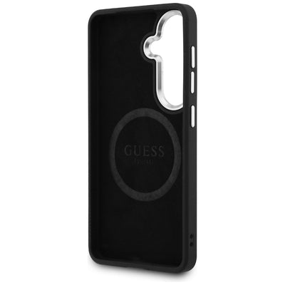 Guess Fixed Glitter Triangle MagSafe case for Samsung Galaxy S26+ - silver
