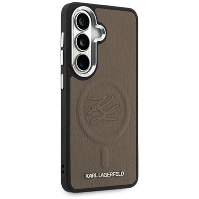 Karl Lagerfeld Embossed Ring Initials MagSafe Case for Samsung Galaxy S26 - Brown