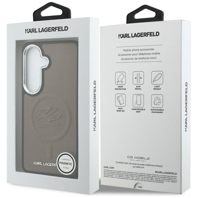 Karl Lagerfeld Embossed Ring Initials MagSafe Case for Samsung Galaxy S26 - Brown