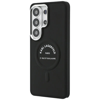 Karl Lagerfeld Embossed Ring RSG Logo MagSafe Case for Samsung Galaxy S26 Ultra - Black