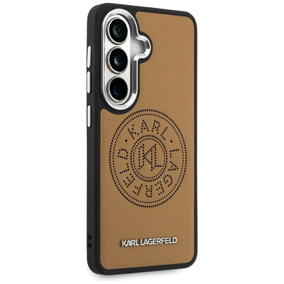 Karl Lagerfeld Perforated KL MagSafe Case for Samsung Galaxy S26 - Brown
