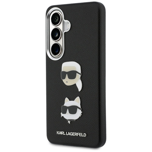Karl Lagerfeld Saffiano Double Heads Metal Case for Samsung Galaxy S26 - Black