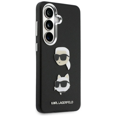Karl Lagerfeld Saffiano Double Heads Metal Case for Samsung Galaxy S26 - Black