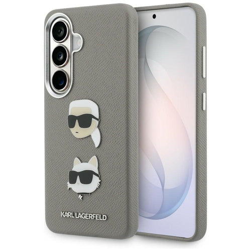 Karl Lagerfeld Saffiano Double Heads Metal case for Samsung Galaxy S26 - silver