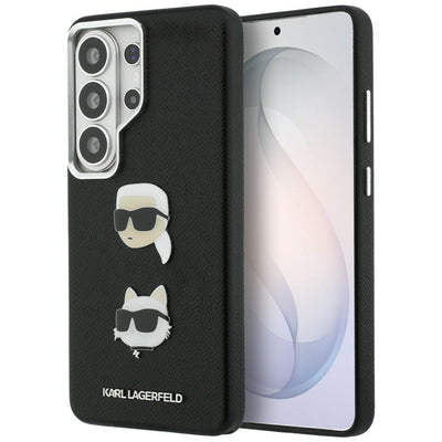 Karl Lagerfeld Saffiano Double Heads Metal Case for Samsung Galaxy S26 Ultra - Black