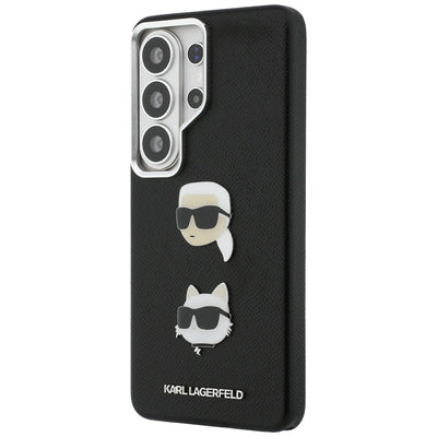 Karl Lagerfeld Saffiano Double Heads Metal Case for Samsung Galaxy S26 Ultra - Black