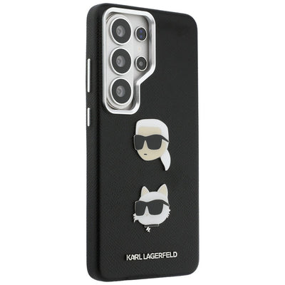 Karl Lagerfeld Saffiano Double Heads Metal Case for Samsung Galaxy S26 Ultra - Black