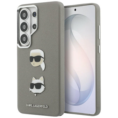 Karl Lagerfeld Saffiano Double Heads Metal case for Samsung Galaxy S26 Ultra - silver