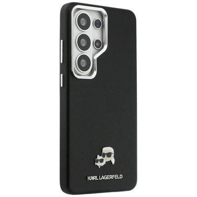 Karl Lagerfeld Saffiano KC Metal Logo MagSafe Case for Samsung Galaxy S26 Ultra - Black